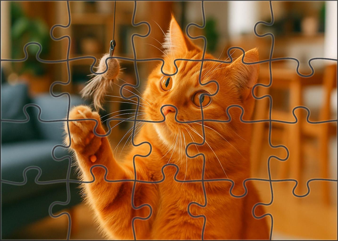 Amber Glow Warm Ginger Fur With Spirited Energy Unique Puzzle Design