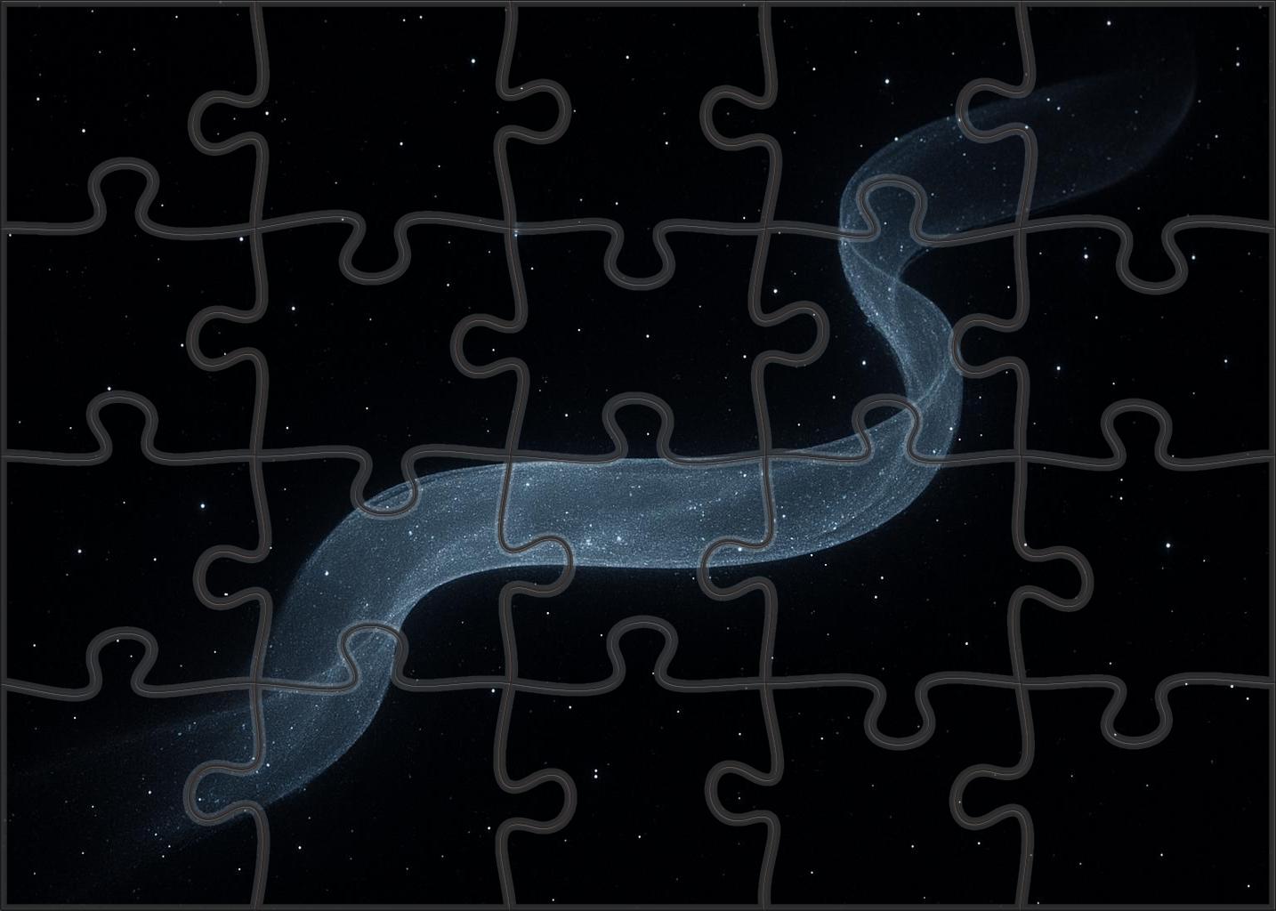 Crystalline Interstellar Ice Stream Unique Puzzle Design