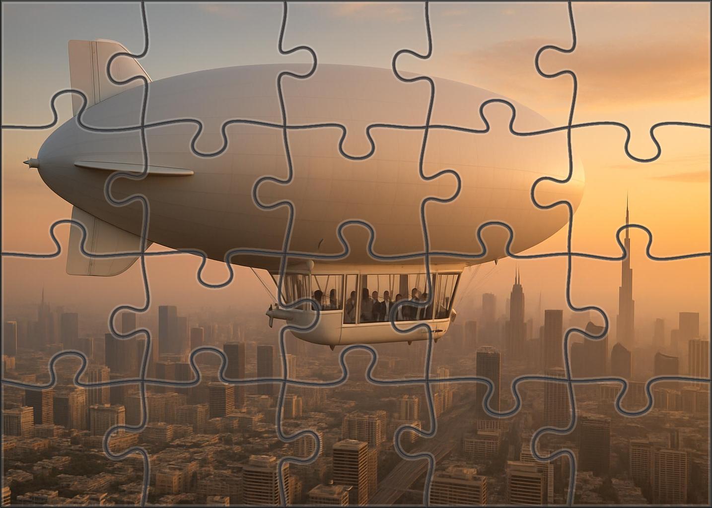 Helium-lift Urban Observation Airship 100 Piece Puzzle