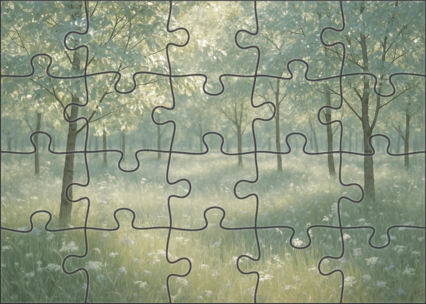 Silver Leaf Glade Easy Puzzles
