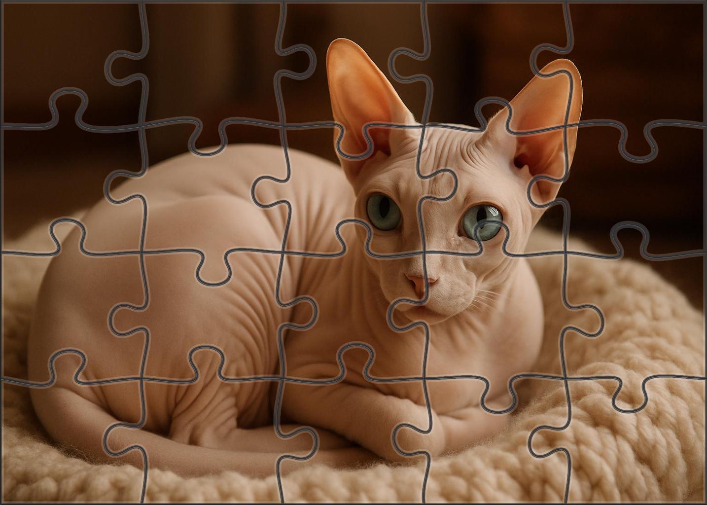 Pearl Velvet Hairless Cat With Smooth Silky Skin And Loving Temperament Puzzle Fun