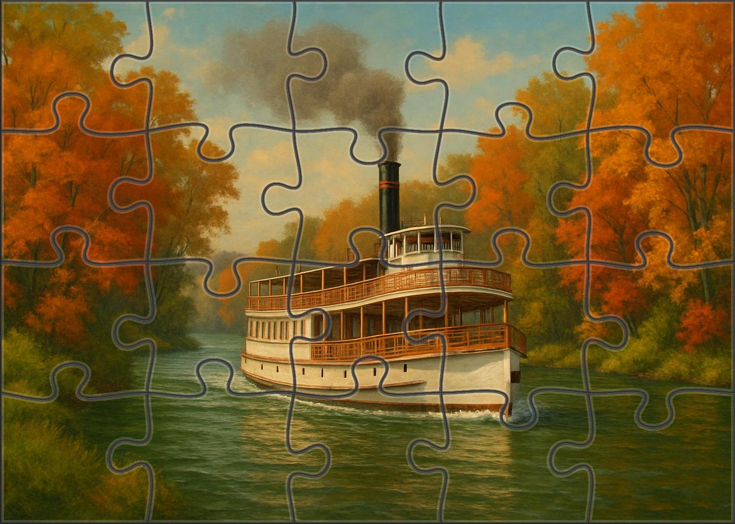 Biofuel-powered River Steamer Puzzle For Kids