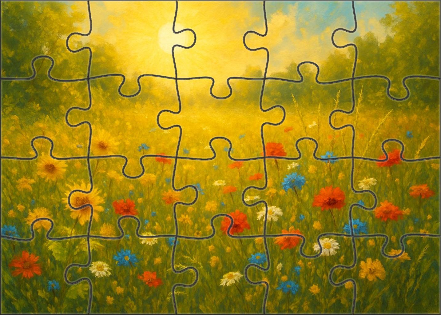 Golden Sunburst Clearing 300 Piece Puzzle