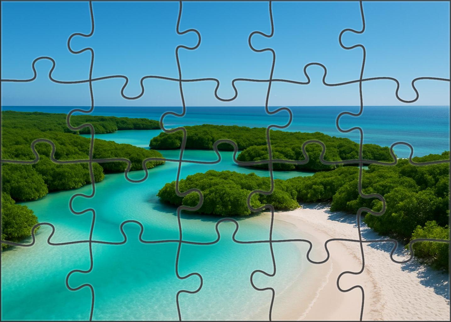Sapphire Lagoon Archipelago Custom Jigsaw Puzzle