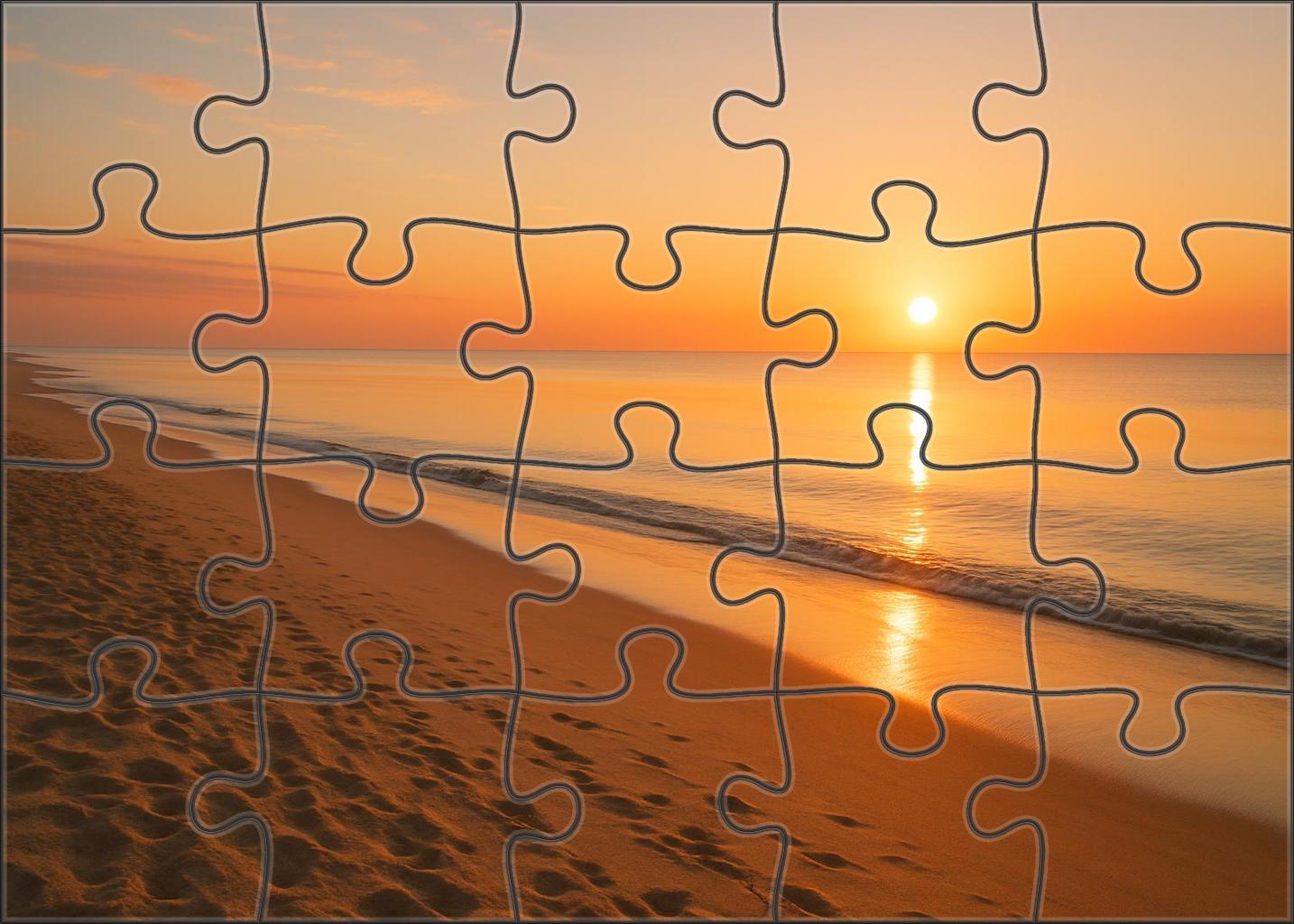 Sunrise Horizon Beach 20 Piece Puzzle