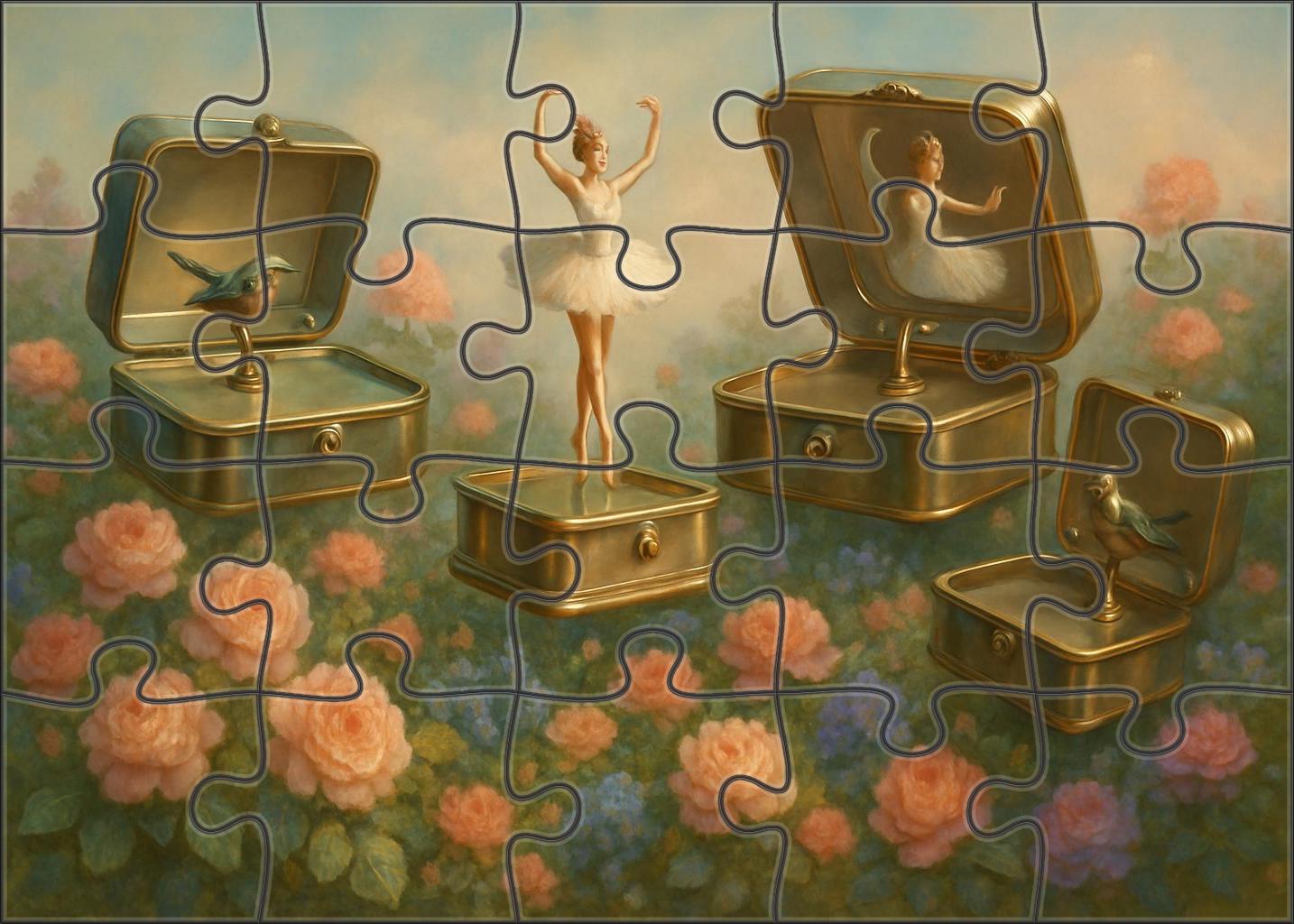 Garden Of Floating Music Boxes 50 Piece Puzzle