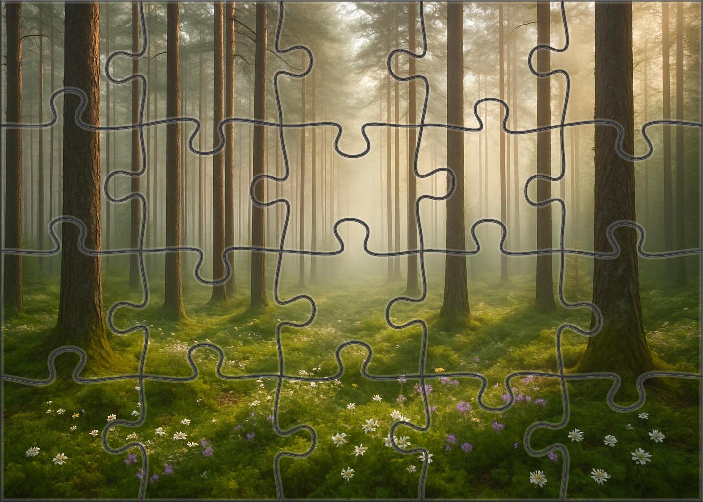 Veil Of Whispering Pines Large Format Puzzle