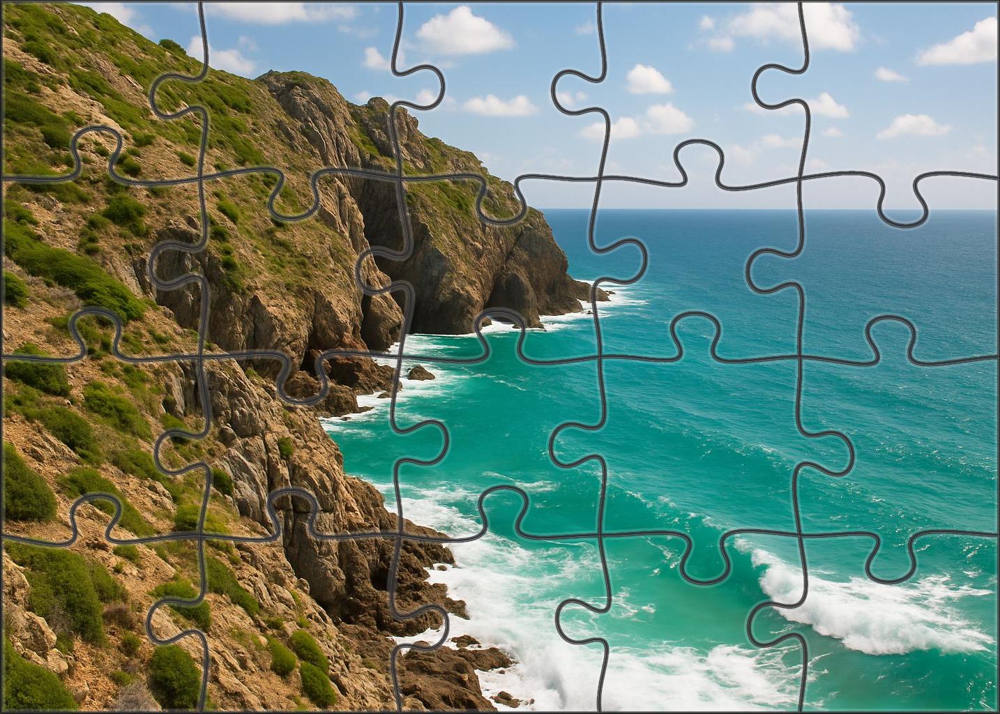 Azure Coastal Cliffs 20 Piece Puzzle