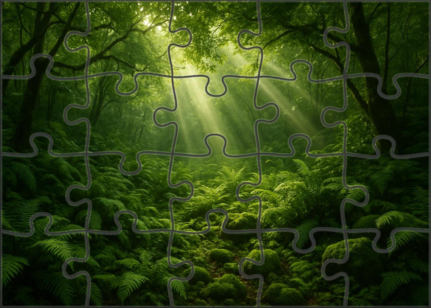 Verdant Fernwood Ravine Easy Puzzles