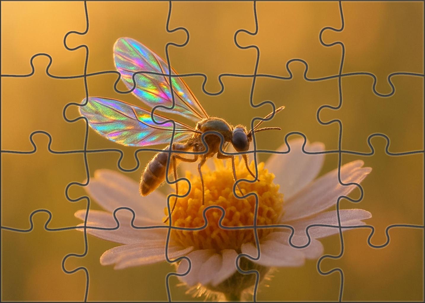 Celestial Glimmerwing Delicate Insect With Translucent Rainbow Wings Mini Puzzle