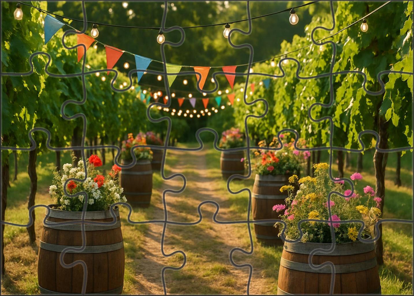 Rustic Summer Vineyard Fte Puzzle For Adults