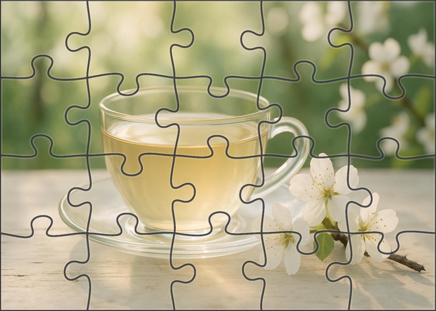 Sunlit Bloom White Tea 300 Piece Puzzle