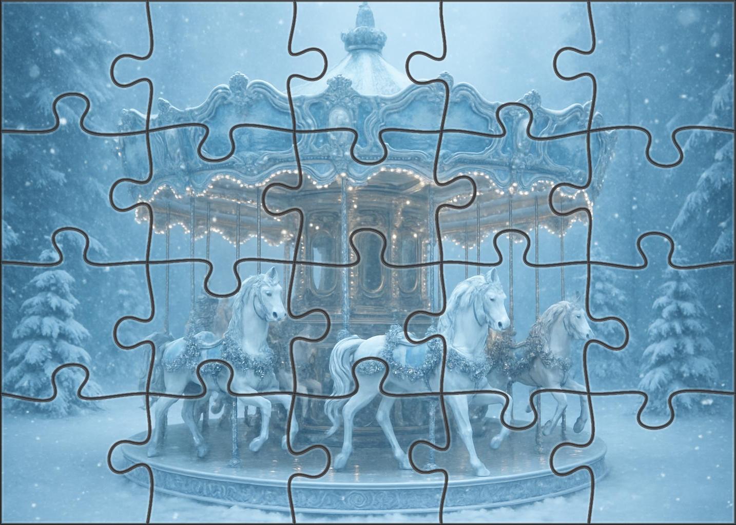 Snowflake Carousel Fantasy Family Puzzles