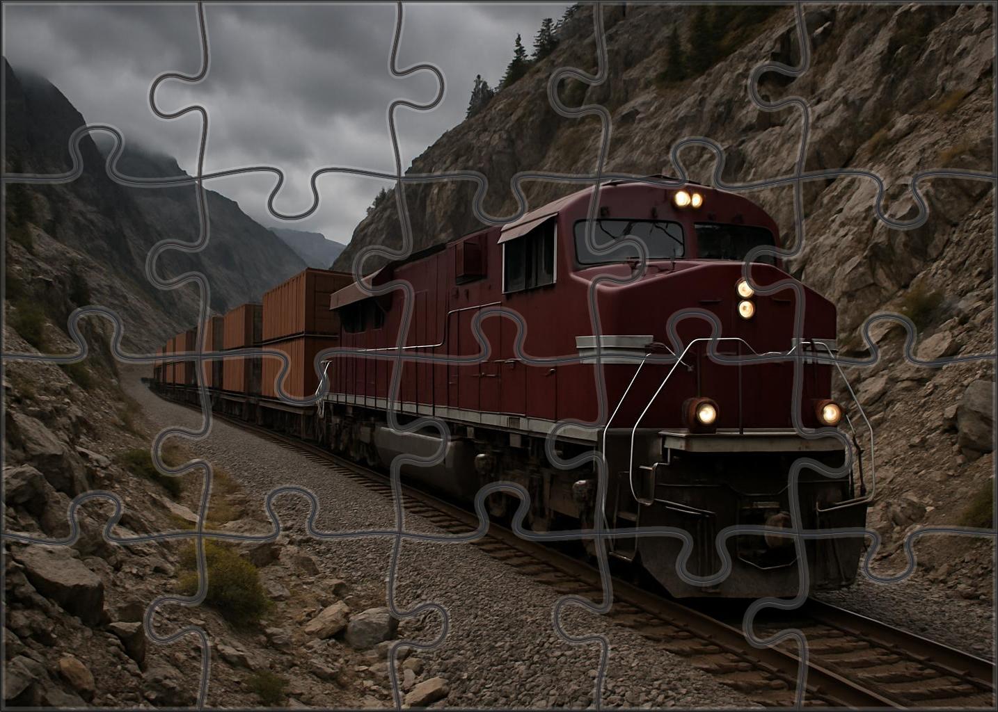 Crimson Horizon Diesel-electric Freight Mini Puzzle