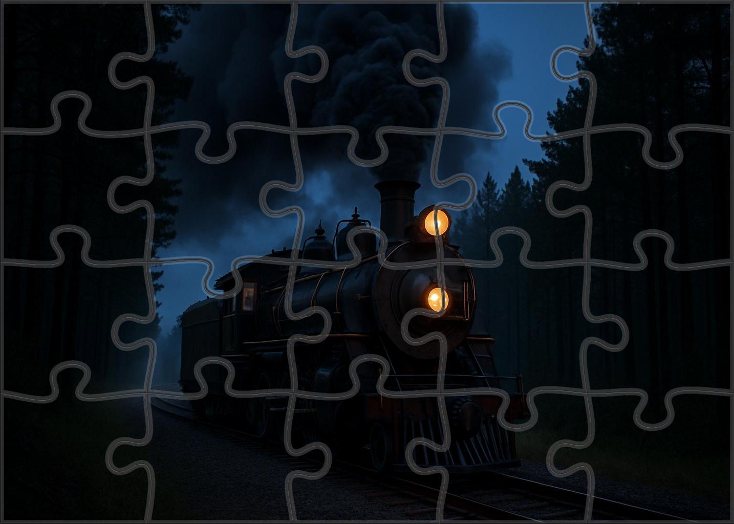 Midnight Shadow Steam Premium Puzzle Pieces
