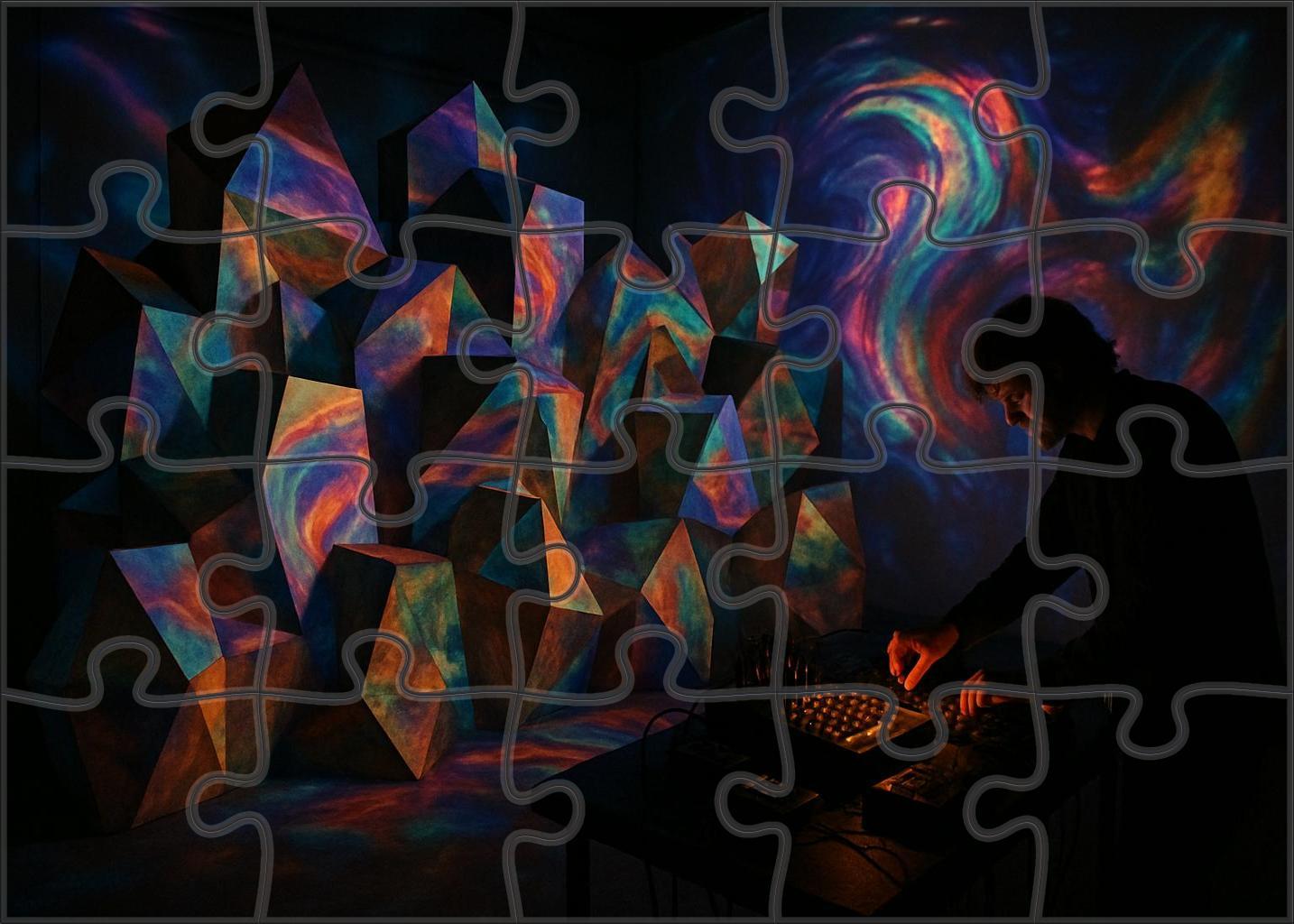 Experimental Sound Collage Avant-garde Music And Visual Fusion Puzzle Challenge