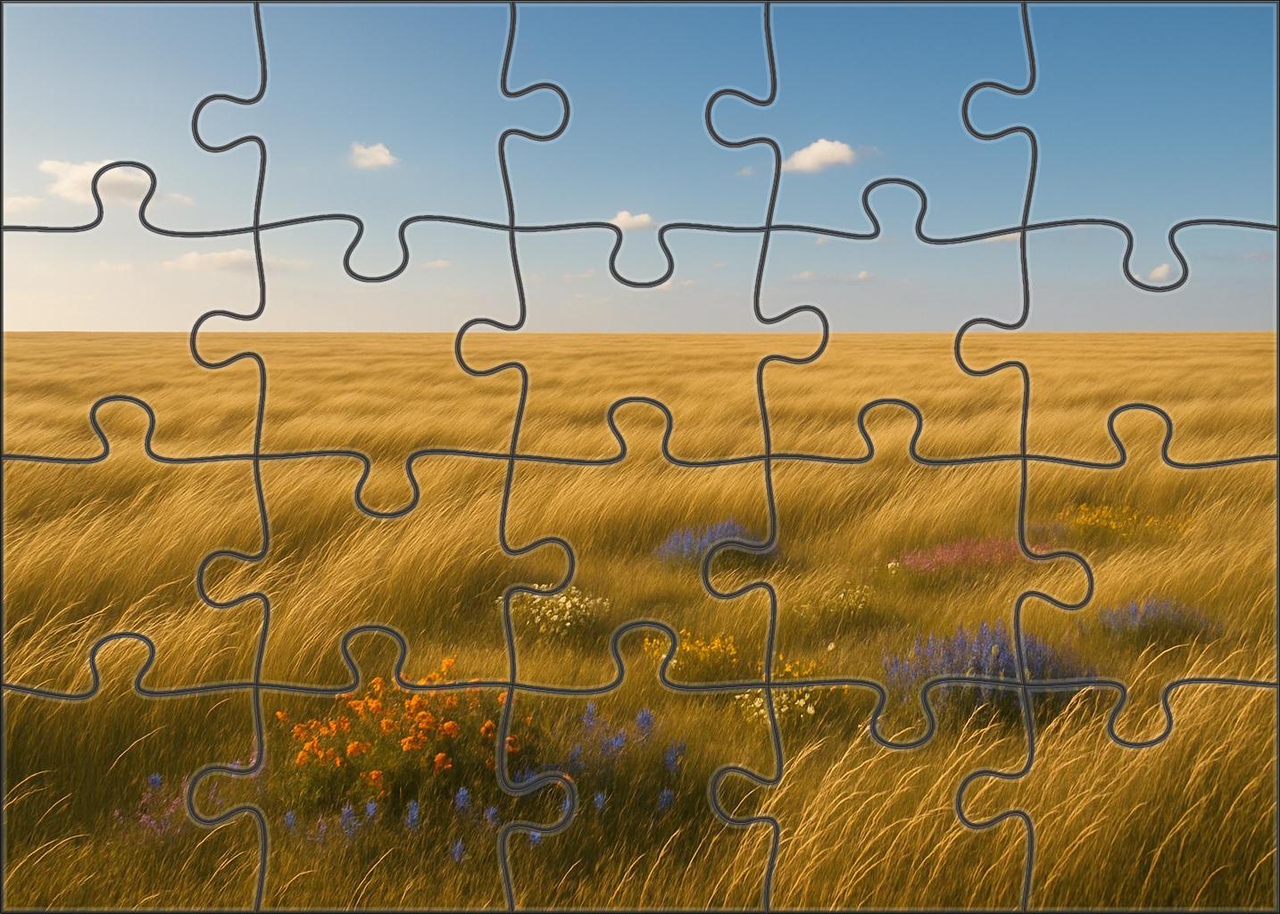 Golden Prairie Vista Custom Jigsaw Puzzle