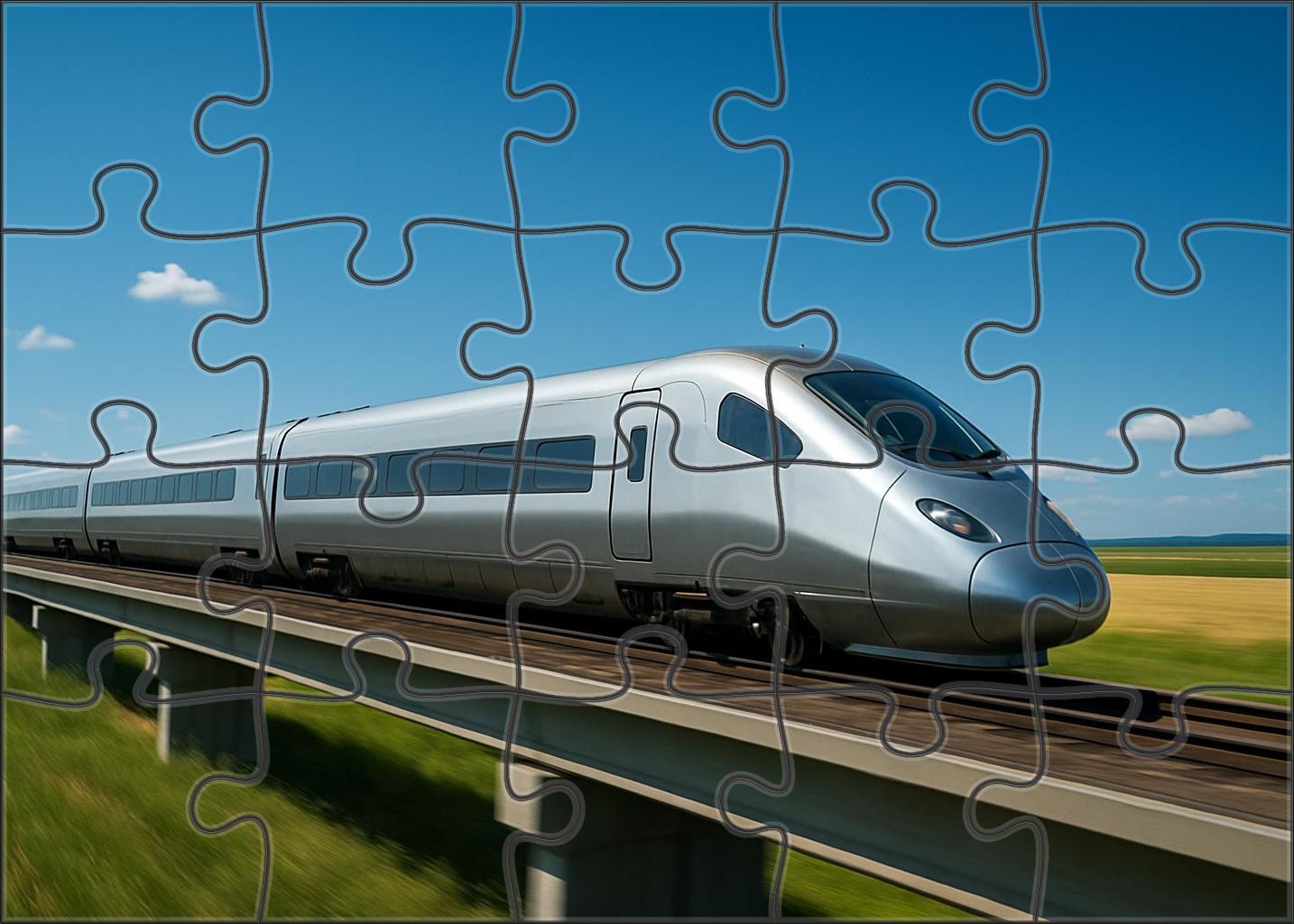 High-speed Hydrogen-powered Passenger Train 20 Piece Puzzle