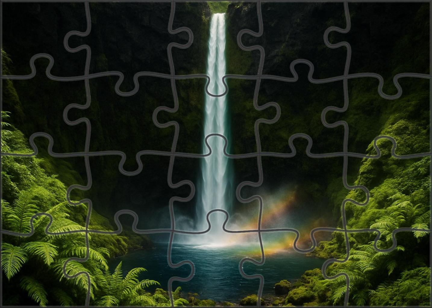 Emerald Ribbon Plunge Challenging Puzzles