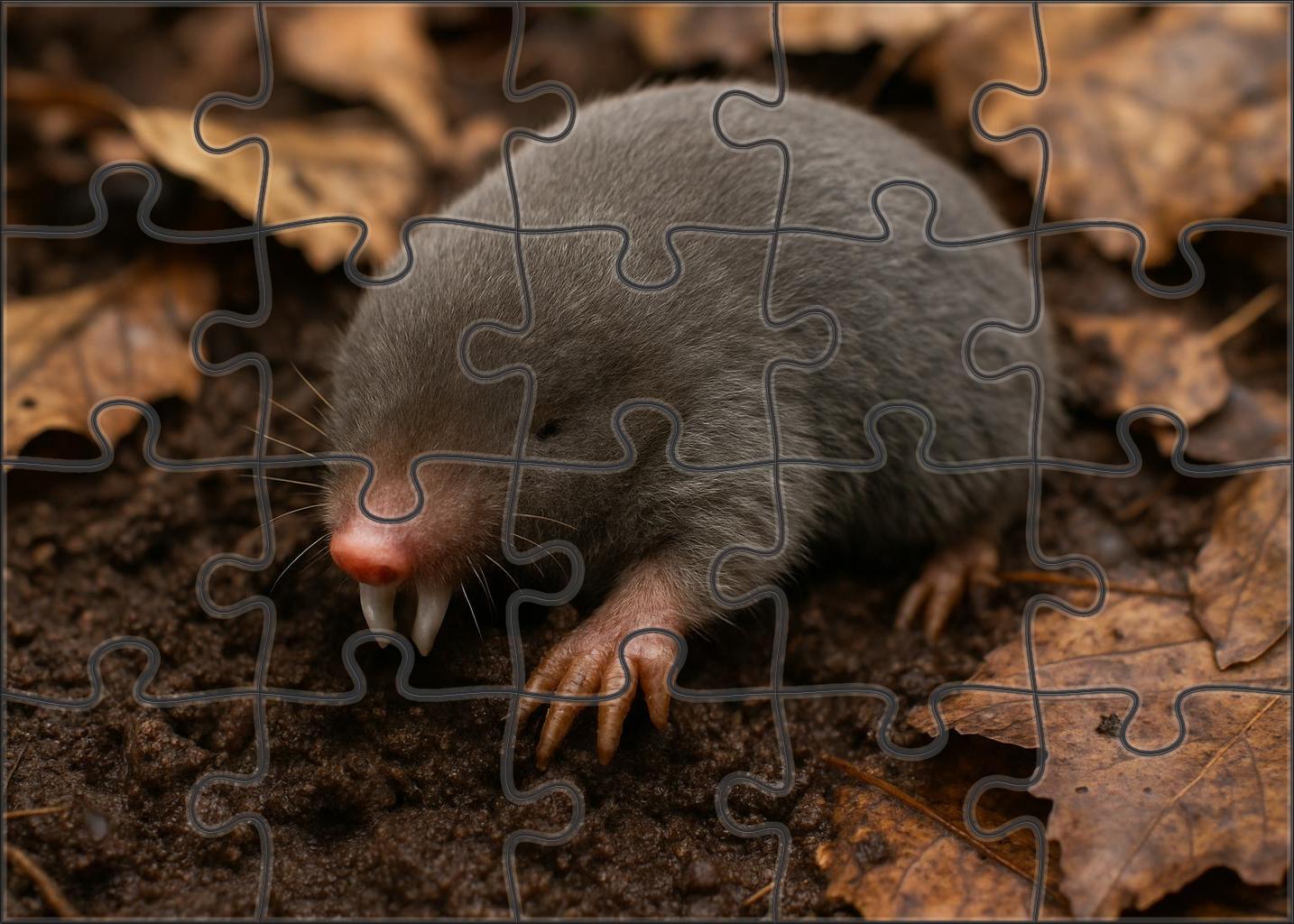 Pearl Tusked Mole Burrowing Specialist With Iridescent Protrusions Puzzle For Adults
