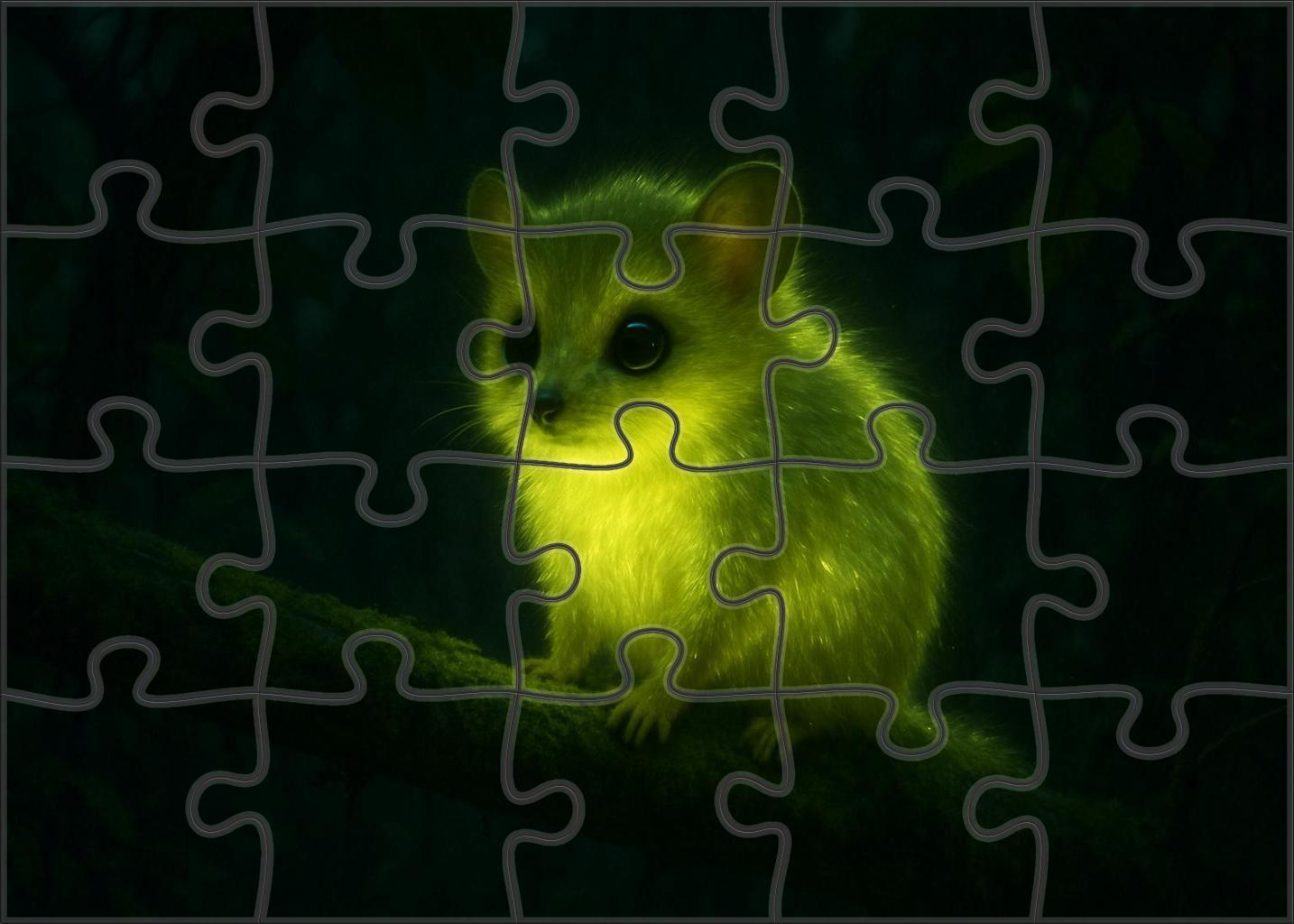 Luminous Velvetback Nocturnal Mammal With Glow-in-the-dark Fur Puzzle Fun