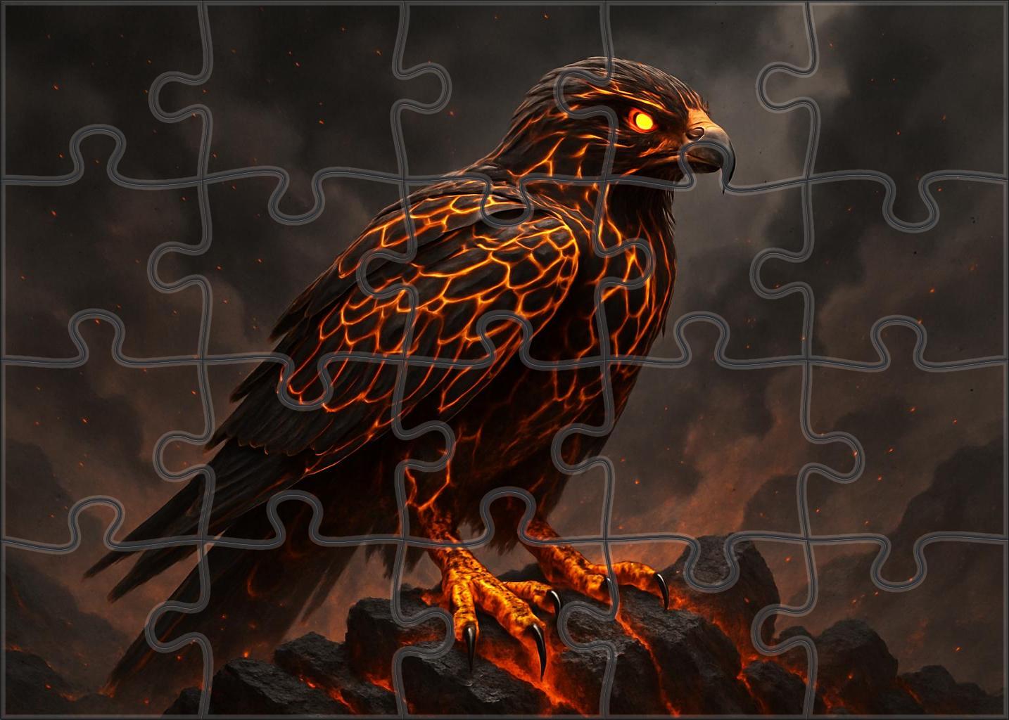 Ashen Talon Raptor Volcanic Cliff Hunter With Molten Claws Challenging Puzzles