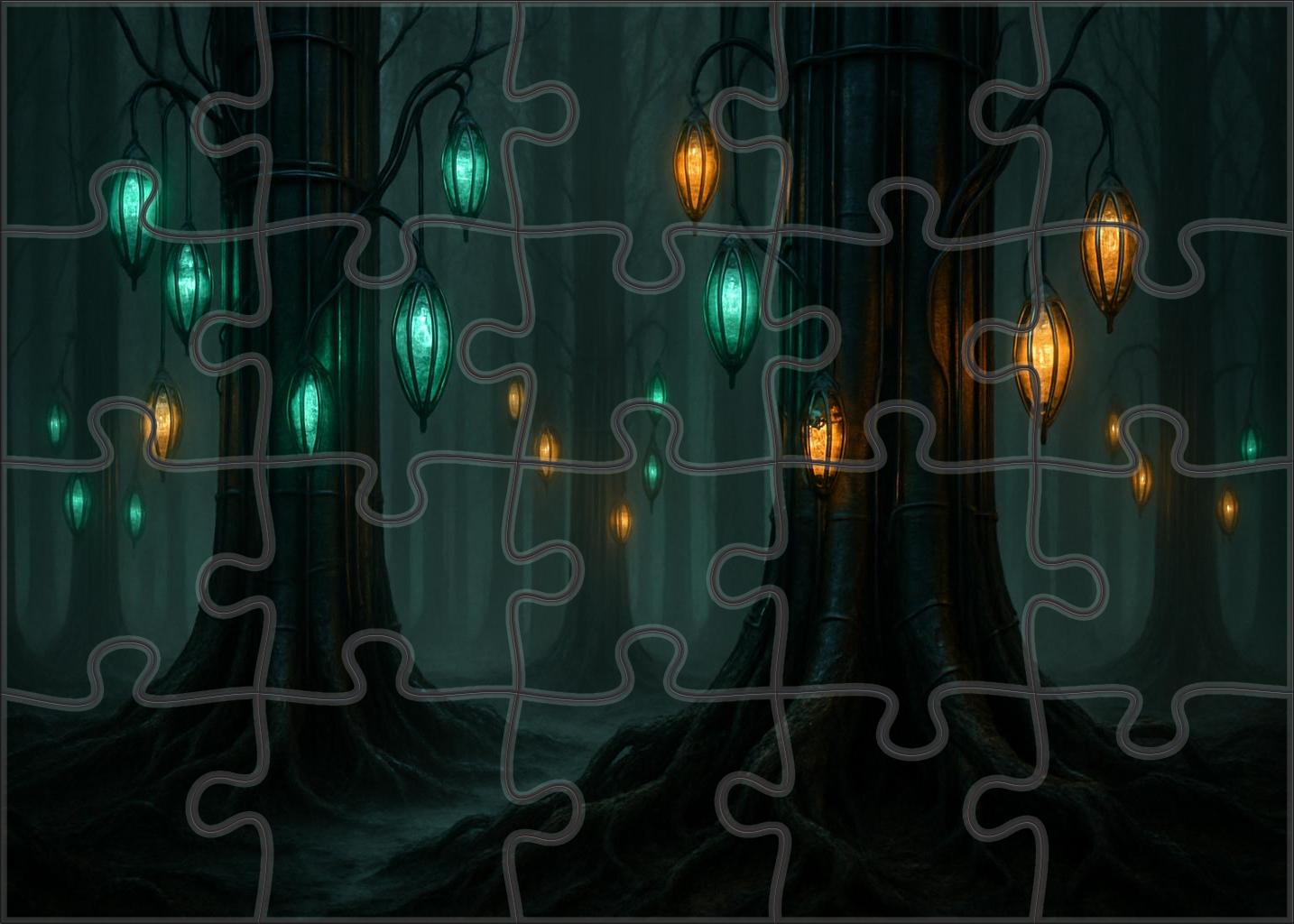The Whispering Lantern Forest Puzzle For Adults
