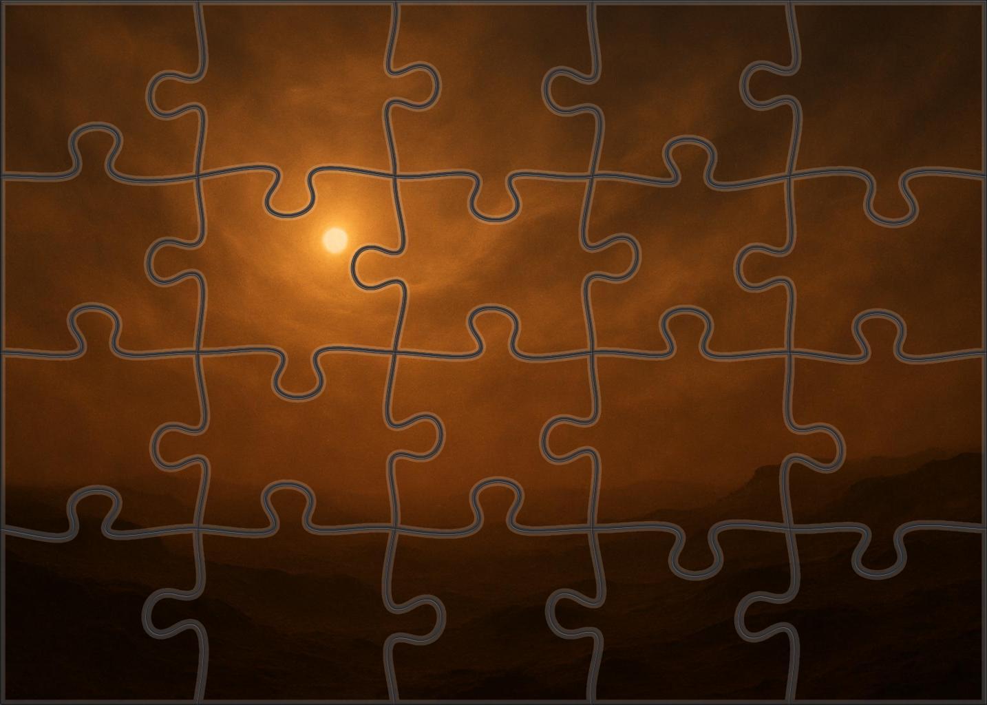 Twilight Dust Storm Horizon Puzzle Collection