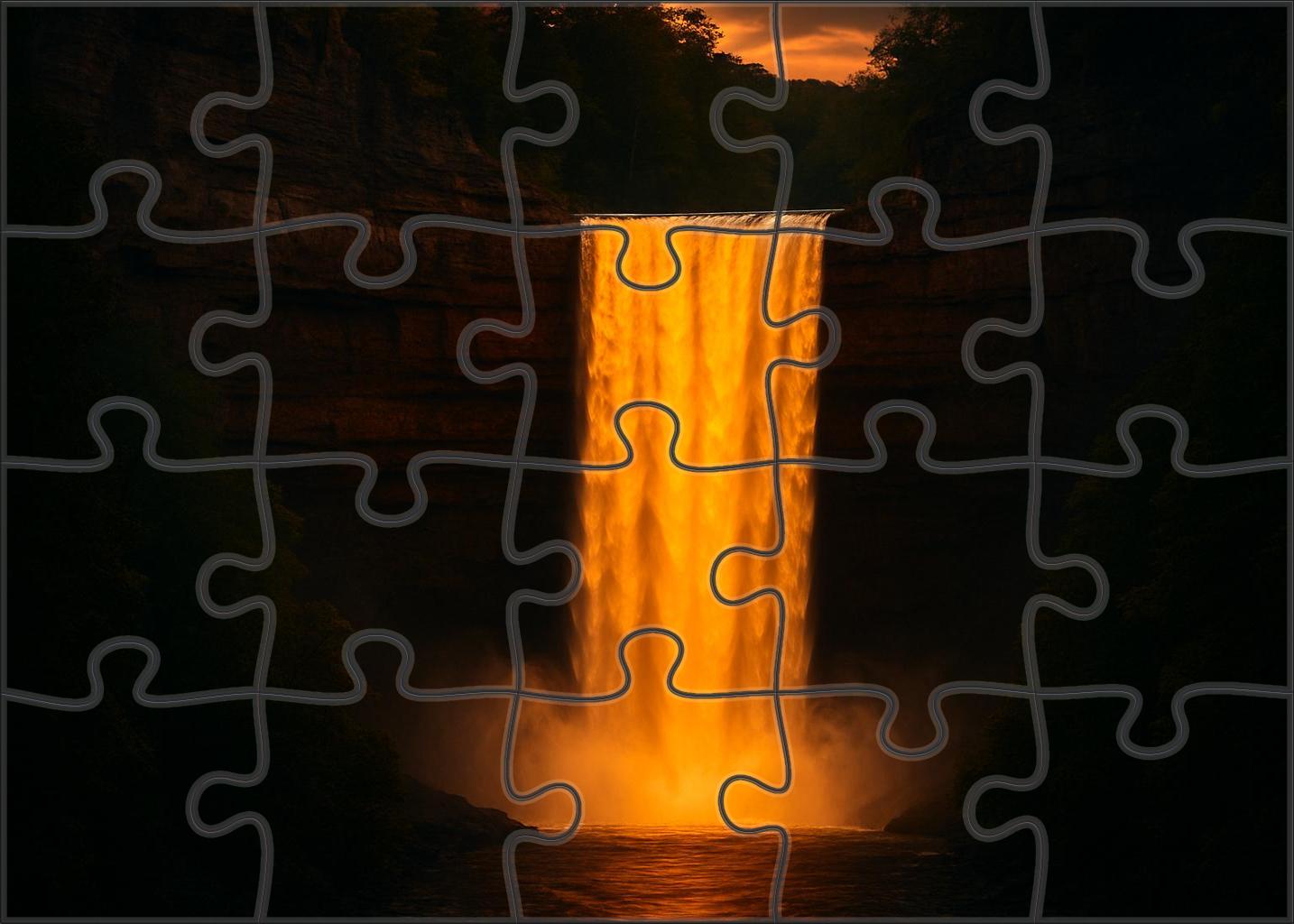 Golden Sundown Plunge Large Format Puzzle