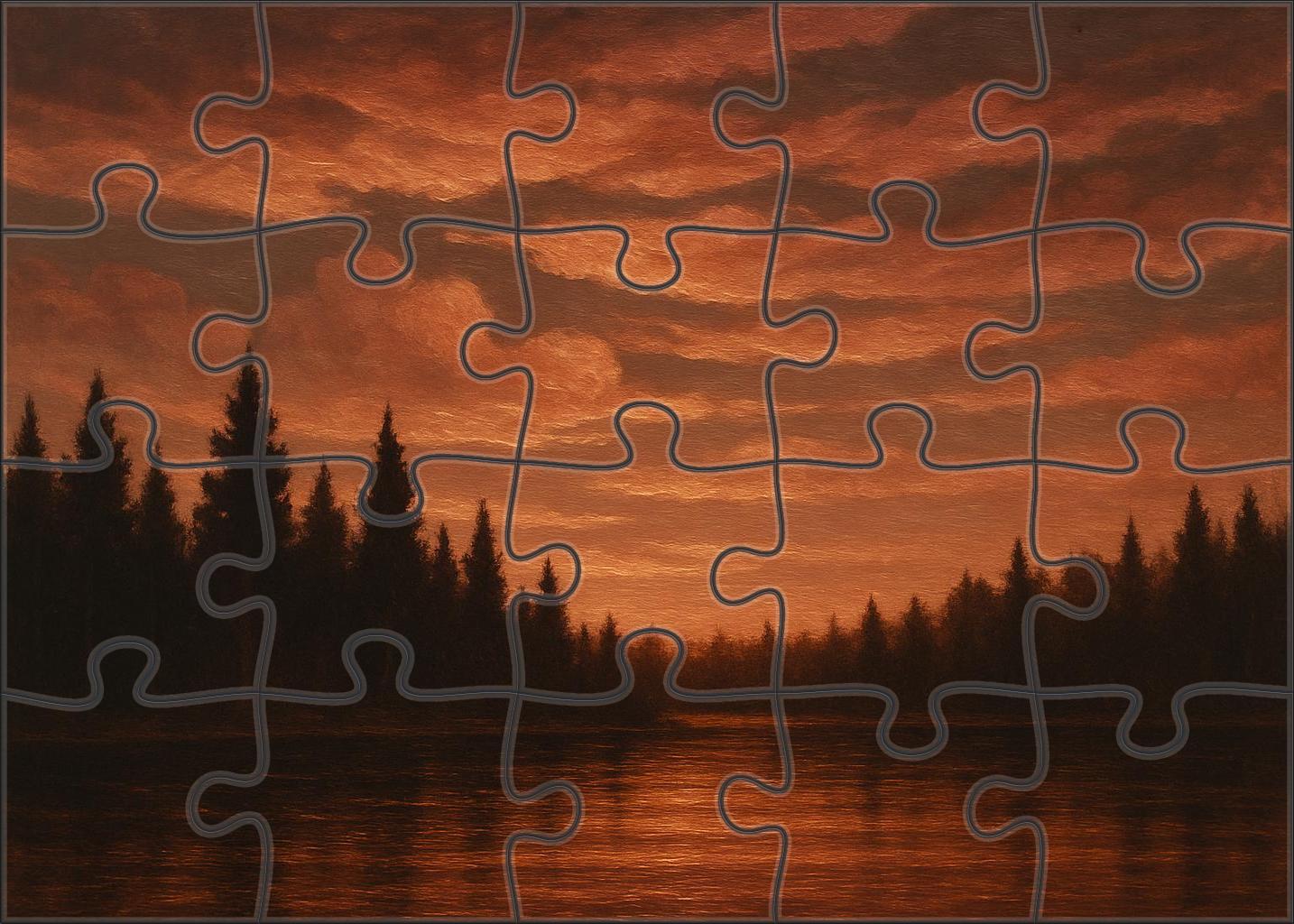 Bronzed Timber Silhouettes 50 Piece Puzzle