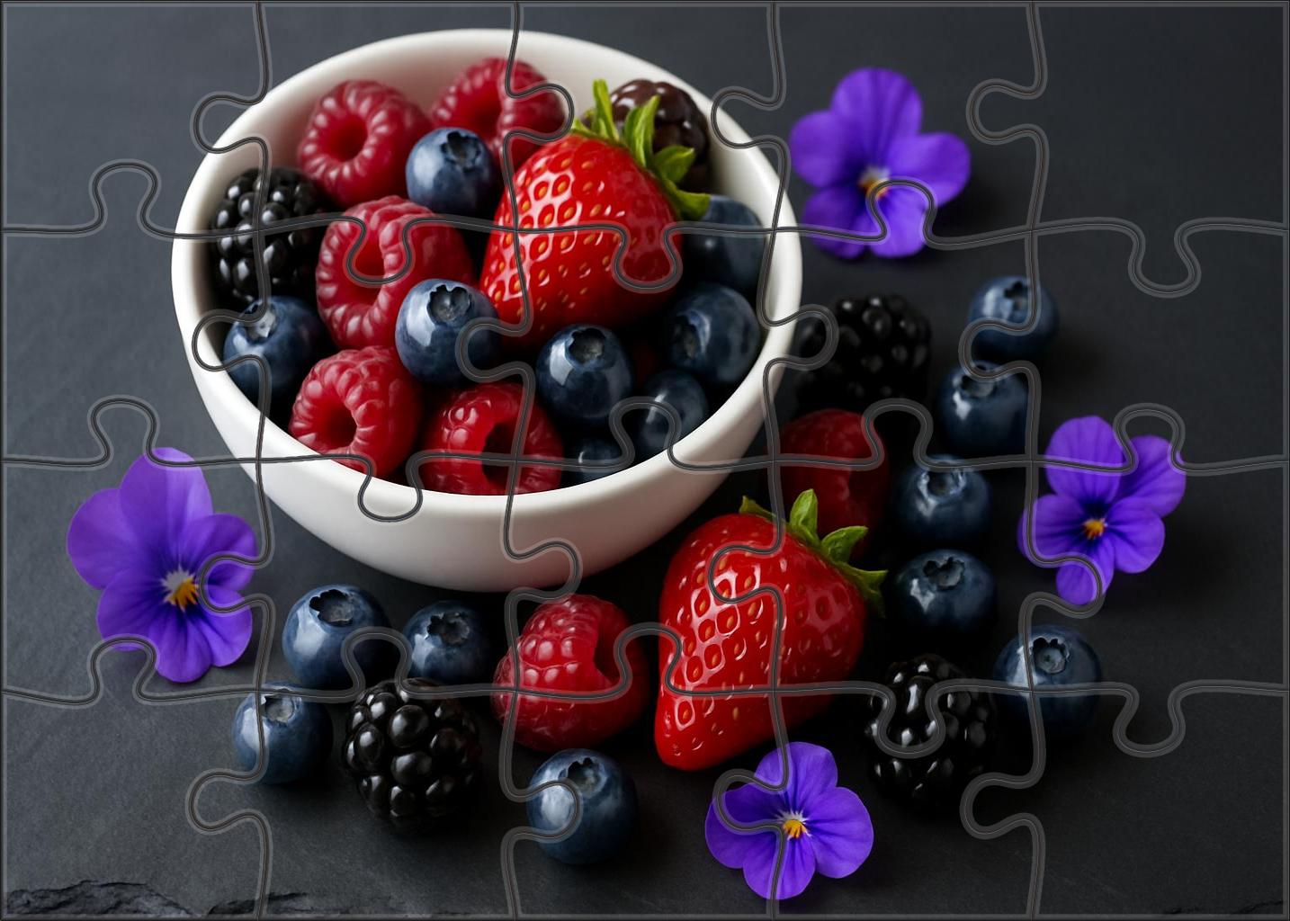 Jewel-toned Berry Cascade Puzzle Collection