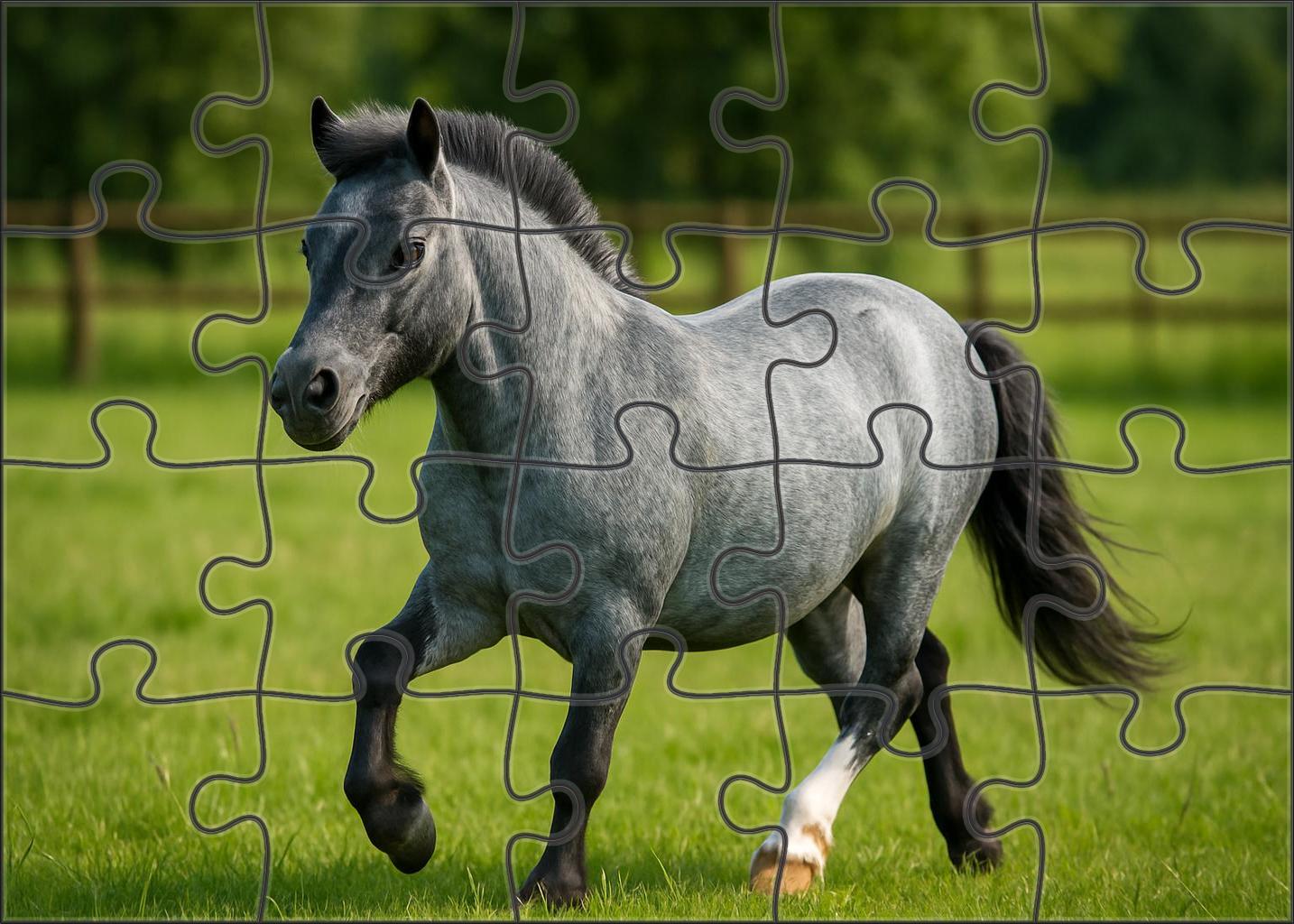 Luna Mist Ethereal Blue Roan Pony With Sprightly Demeanor Mini Puzzle