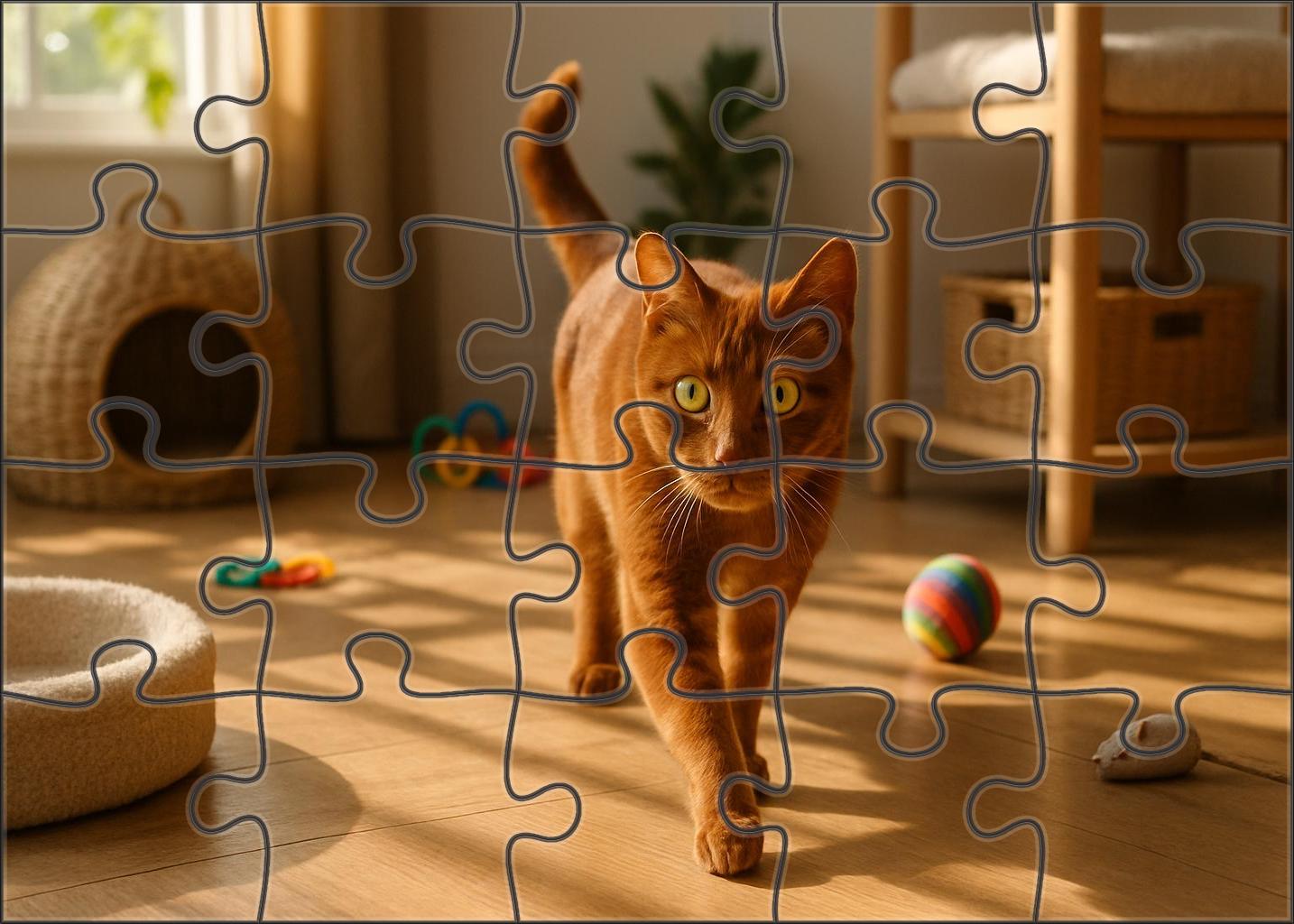 Copper Glint Short Rust Coat With Lively Curiosity Puzzle Fun