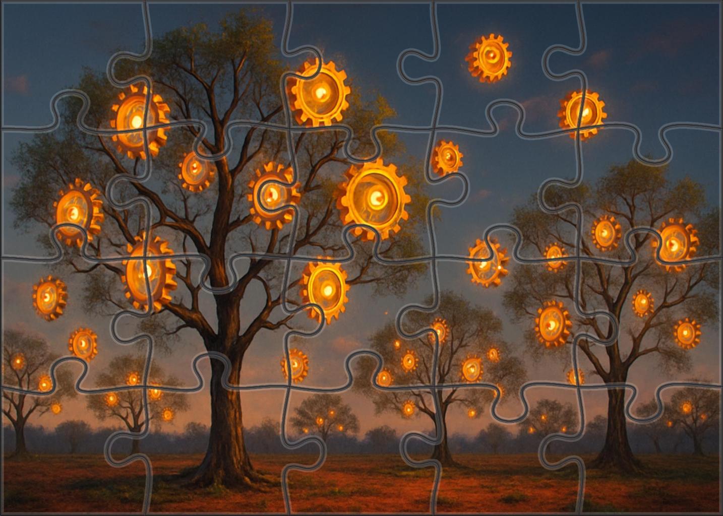 Clockwork Orchard Of Floating Fruits Puzzle Challenge