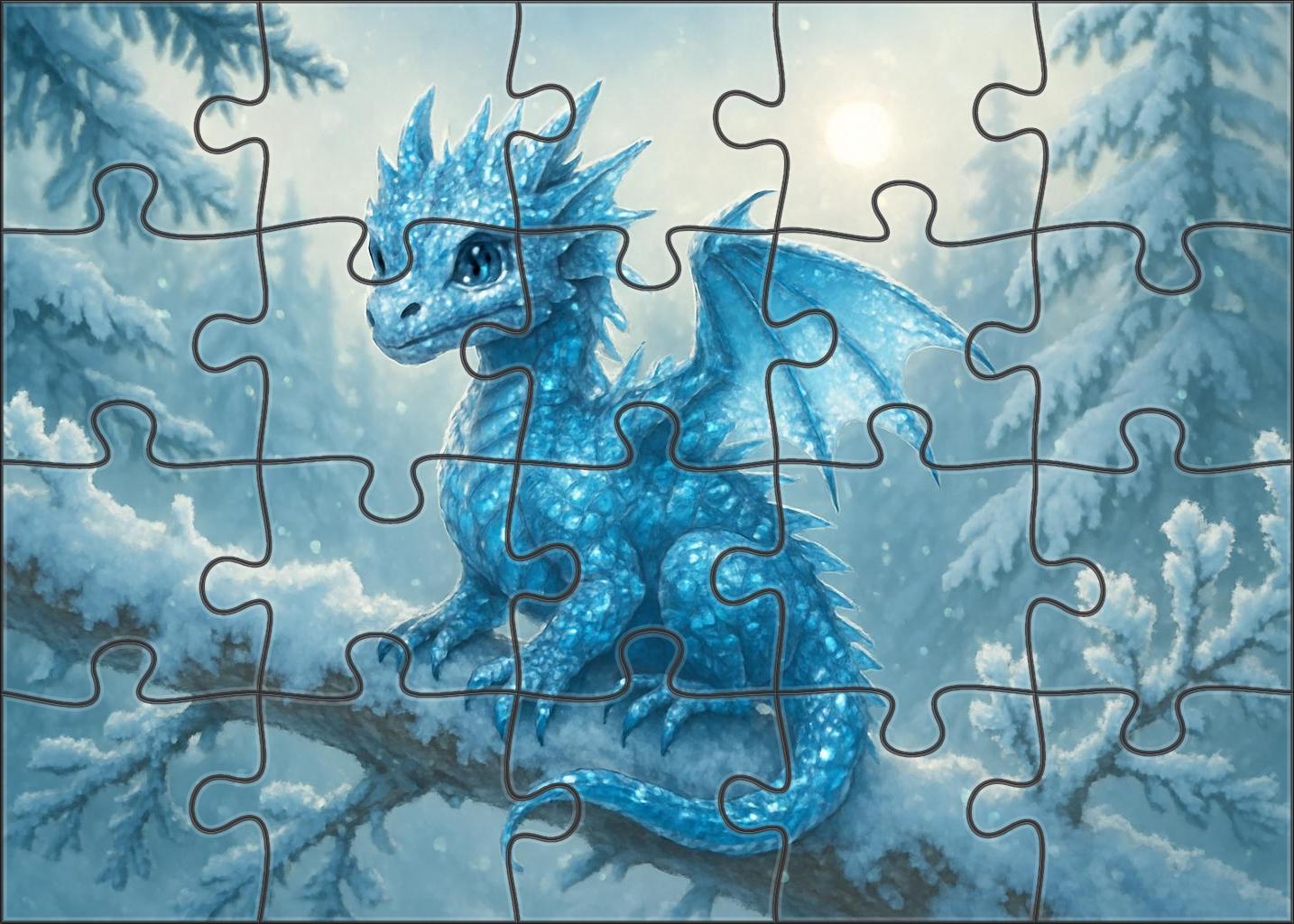 Frostveil Wyrmling 100 Piece Puzzle