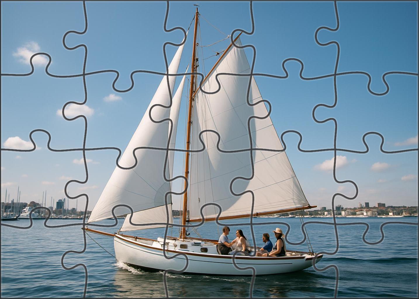 Wind-powered Sailing Taxi Puzzle For Kids