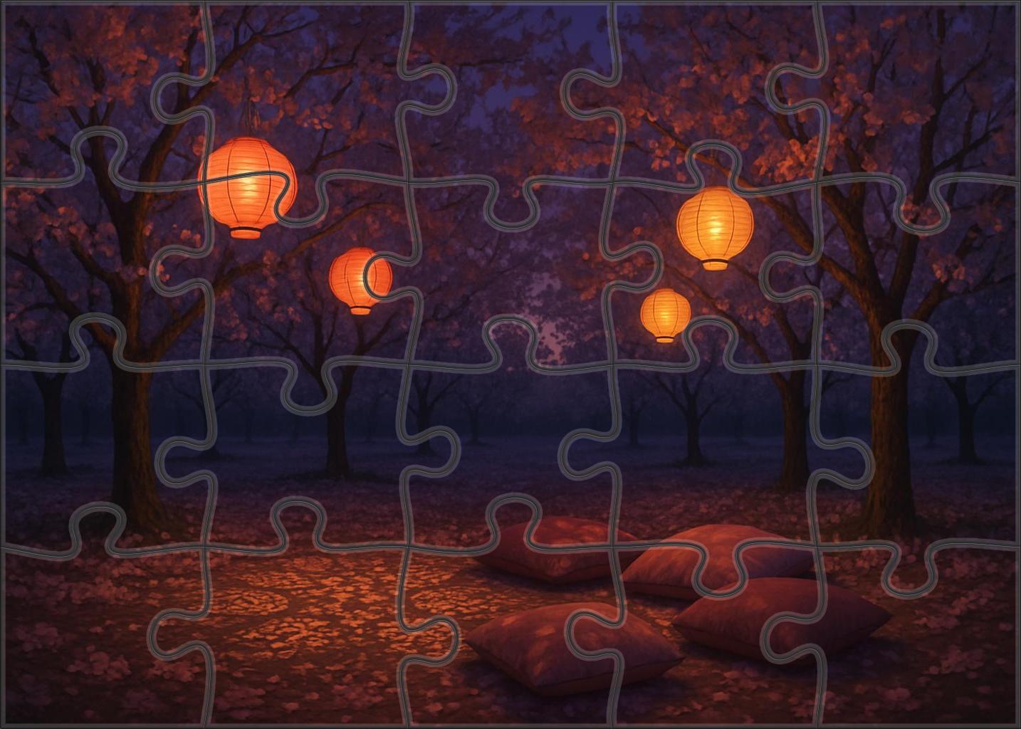 Sunset Lantern Orchard Puzzle Collection