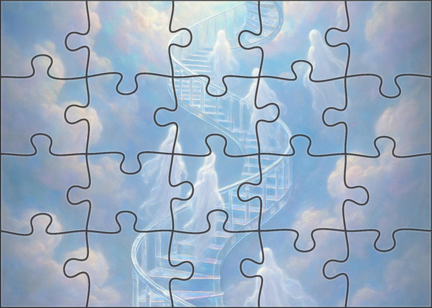 Infinite Staircase To The Veil Of Clouds 1000 Piece Puzzle