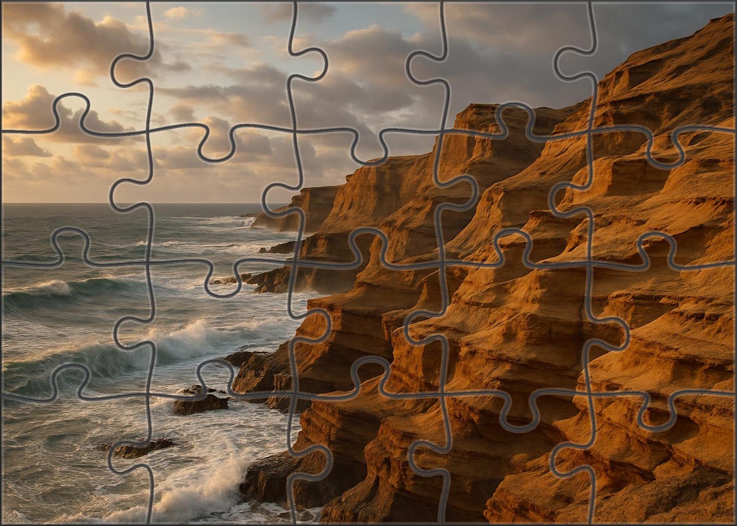 Wind-carved Coastal Headland Puzzle Fun