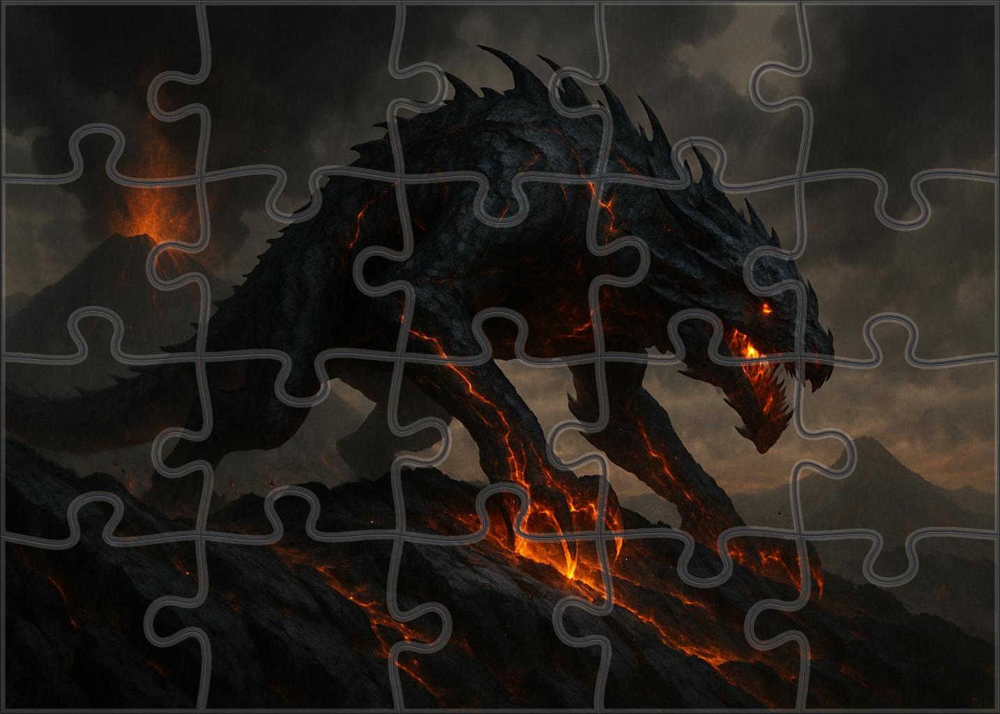 Emberclaw Ravager Fiery Talon Beast With Molten Veins Large Format Puzzle