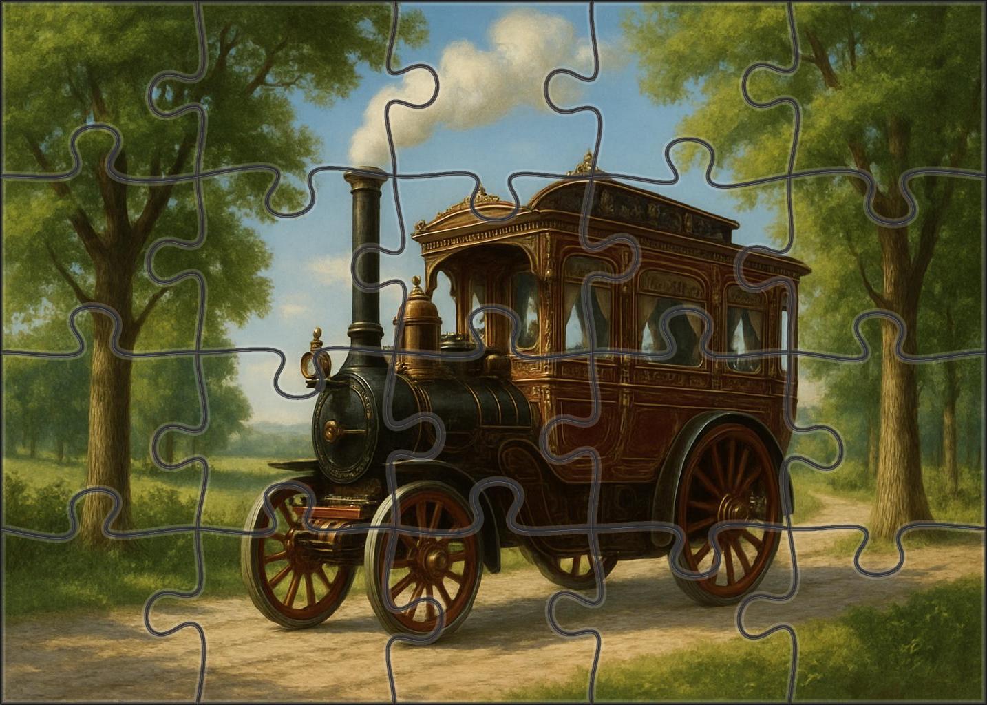 Steam-powered Heritage Roadcoach 50 Piece Puzzle