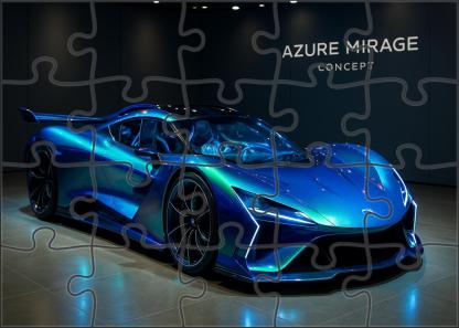 Azure Mirage Concept Next-gen Hydrogen Hypercar Puzzle For Kids