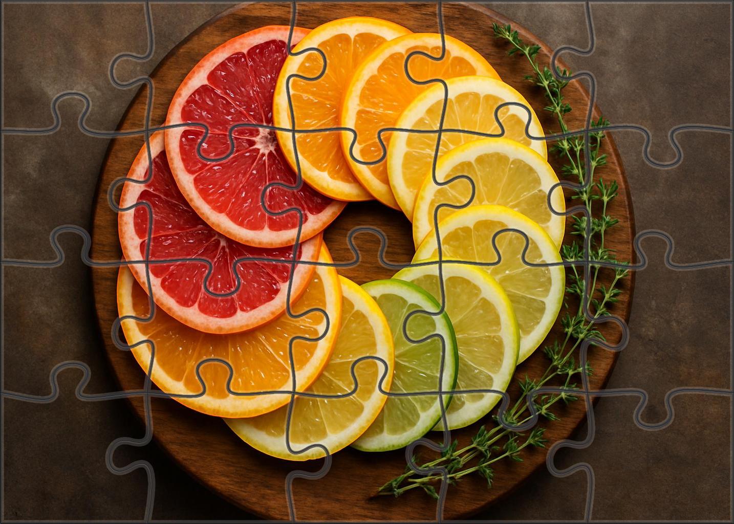 Citrus Spiral Platter 20 Piece Puzzle
