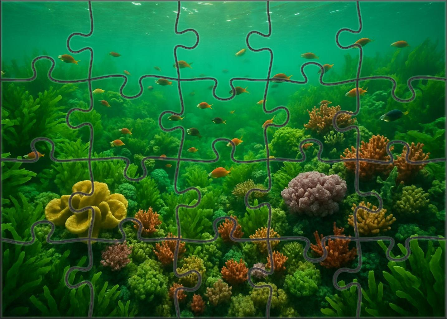 Verdant Shallow Reef Garden Custom Jigsaw Puzzle