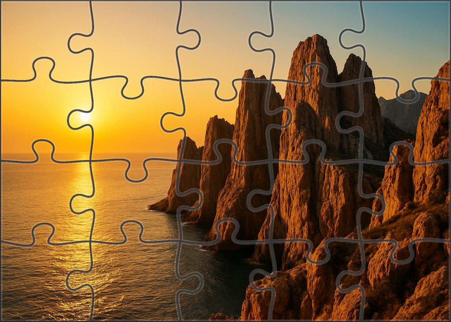 Sunrise Cliff Overlook Mini Puzzle