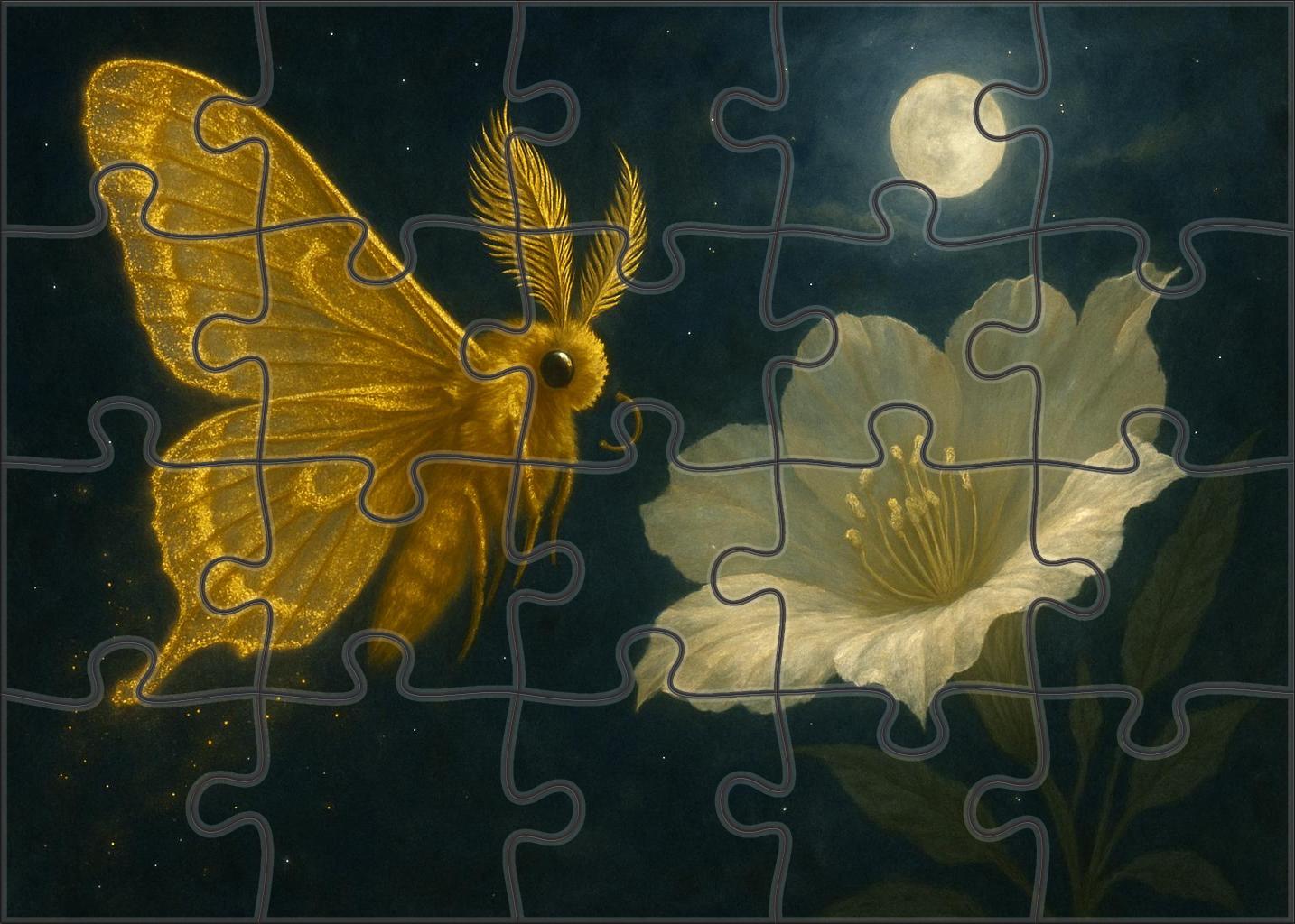 Golden Crest Moth 300 Piece Puzzle