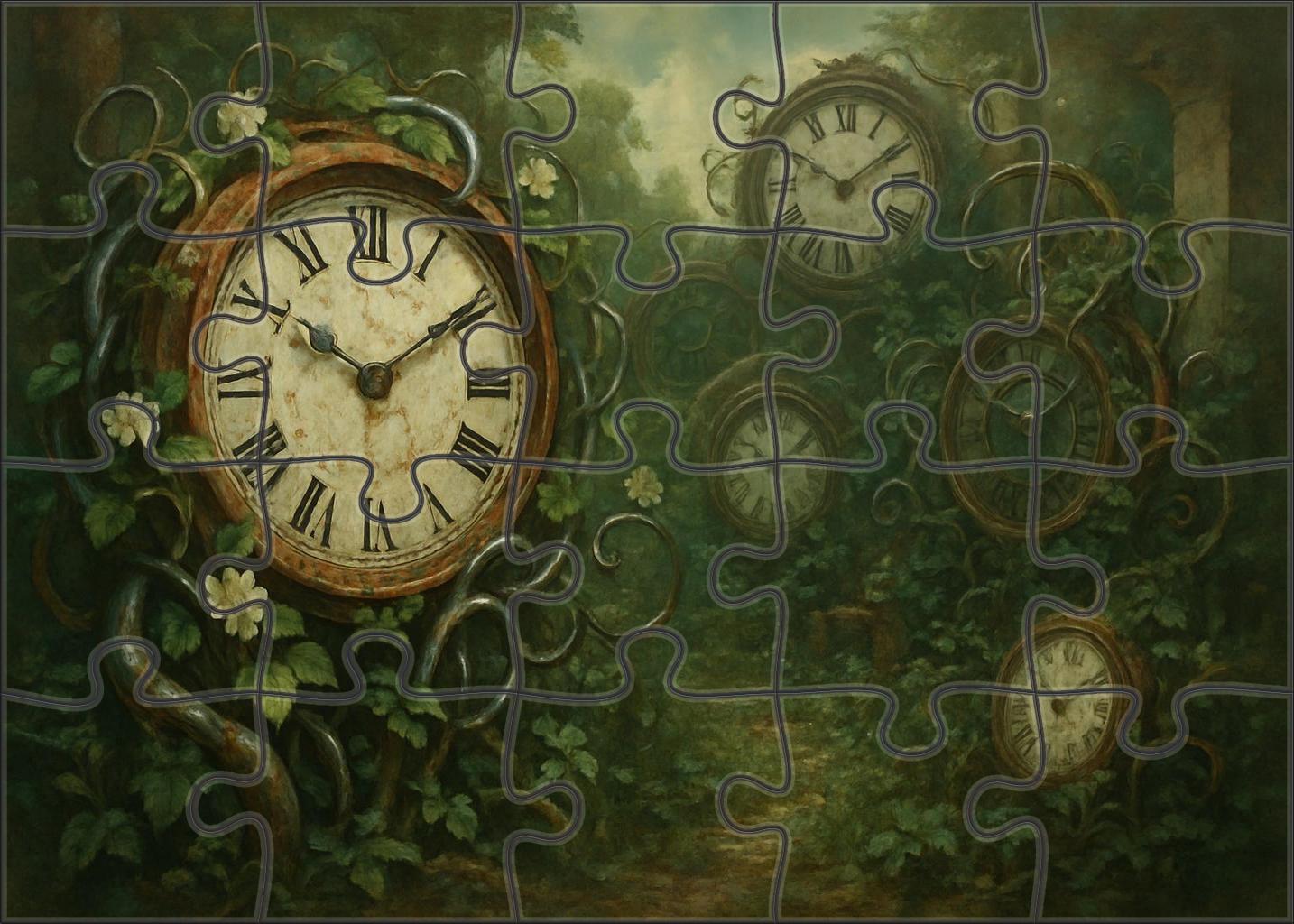 Mechanical Garden Of Broken Clocks 200 Piece Puzzle