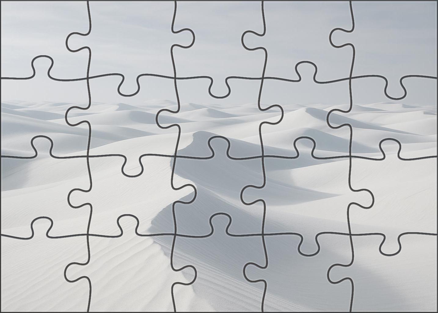 Quartz Vein Sands Pristine White Dunes Under Soft Noon Light Premium Puzzle Pieces