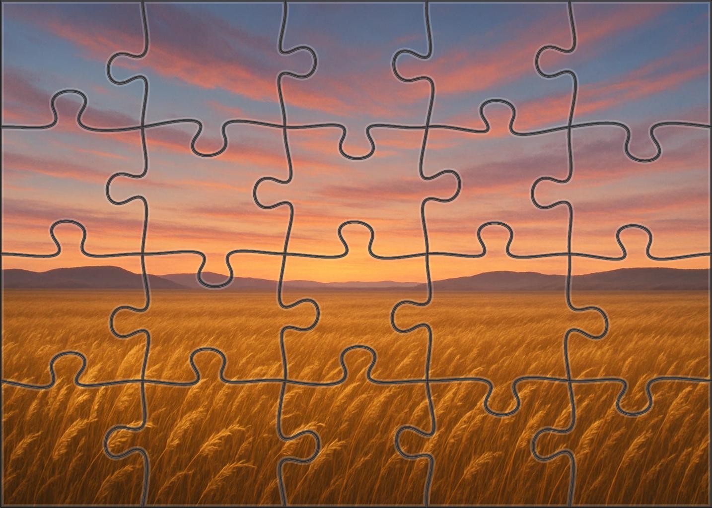 Amber Steppe Expanse Large Format Puzzle