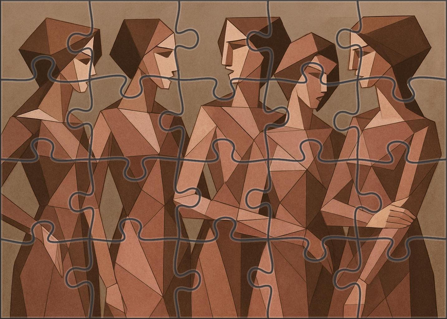 Les Demoiselles D'avignon Large Format Puzzle